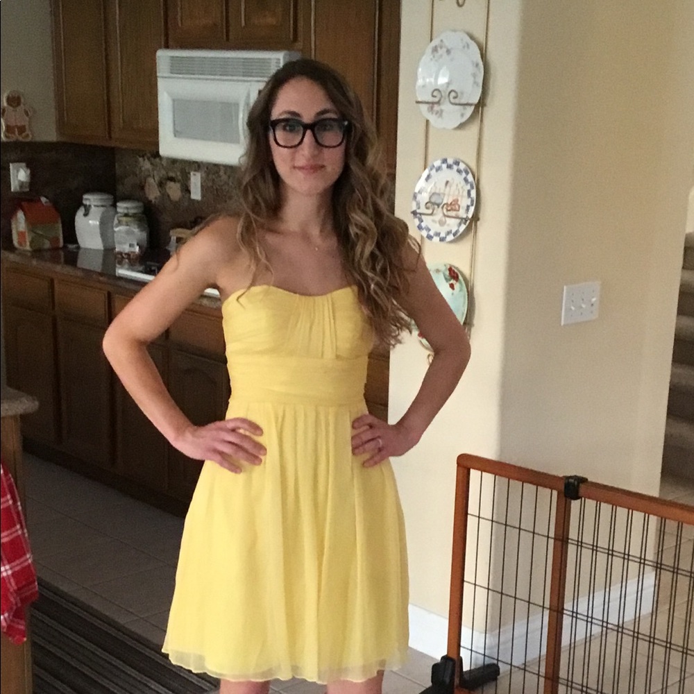 Yellow Bridesmaids dress, bella bridesmaids